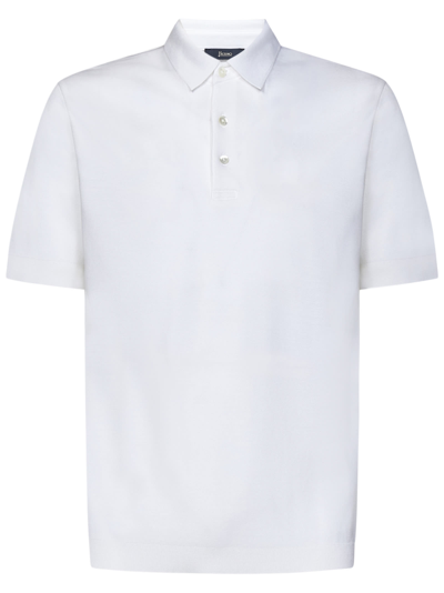 Herno White Cotton Polo Shirt