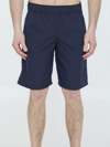 Palm Angels Logo Swimshorts Featuring Pockets In Blue