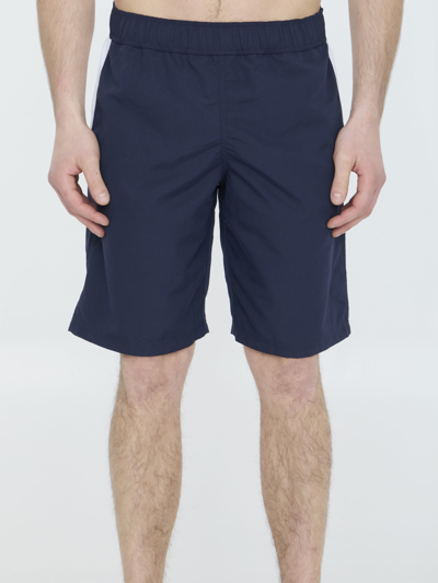 Palm Angels Overlogo Swimshorts In Blue
