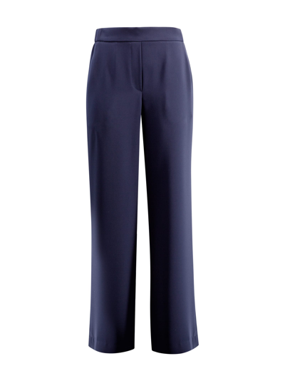 P.a.r.o.s.h Crepe-texture Flared Trousers In Blue