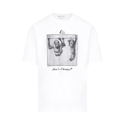 Martine Rose Graphic-print Slub Crewneck T-shirt In White