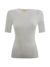 P.a.r.o.s.h Ribbed-knit Top In Panna