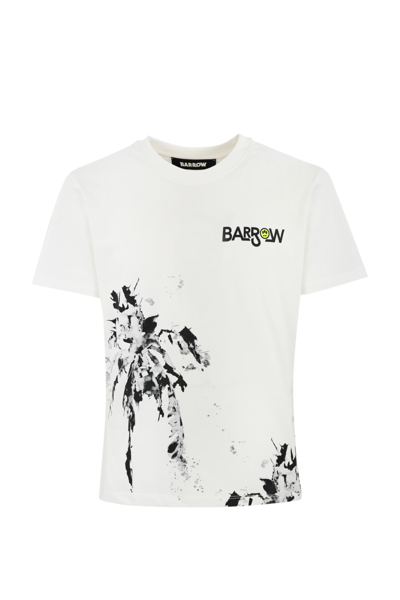 Barrow Logo印花棉t恤 In Off White