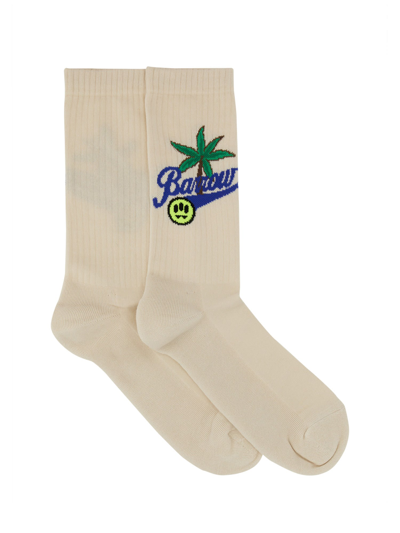 Barrow Socks With Logo In White