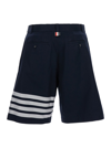 THOM BROWNE UNCONSTRUCTED STRAIGHT LEG DOUBLE WELT POCKET SHORT IN ENGINEERED 4 BAR COTTON SUITING