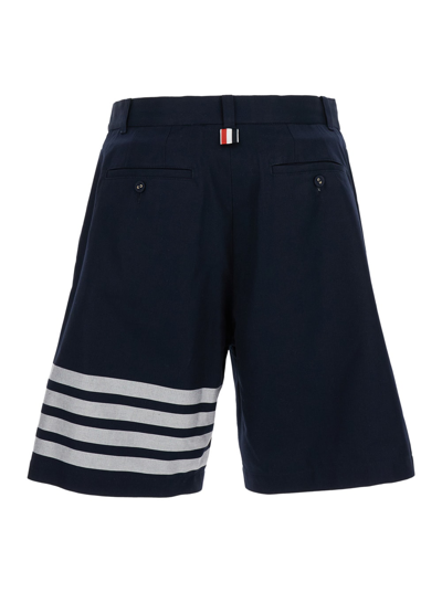 THOM BROWNE UNCONSTRUCTED STRAIGHT LEG DOUBLE WELT POCKET SHORT IN ENGINEERED 4 BAR COTTON SUITING