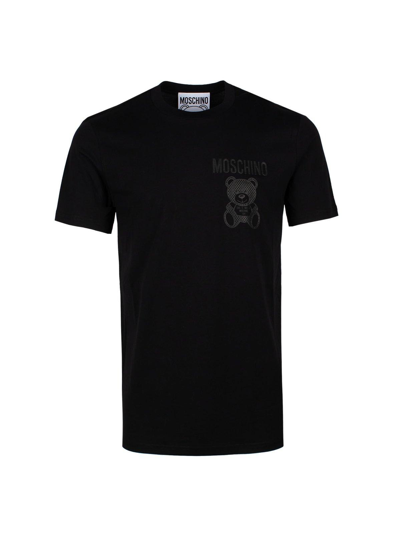 Moschino Logo-printed Crewneck T-shirt  In Black