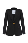 Moschino Single Breasted Tailored Blazer In Black