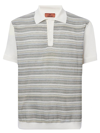 MISSONI WHITE COTTON JERSEY POLO SHIRT