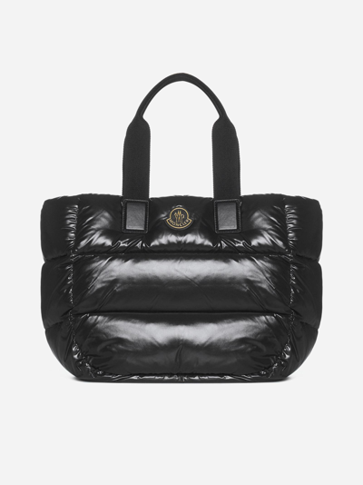 Moncler Caradoc Quilted Nylon Tote Bag In Black