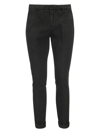 Dondup Mid-rise Slim-fit Trousers In Black