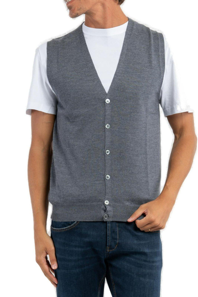 Gran Sasso V-neck Knitted Vest In C