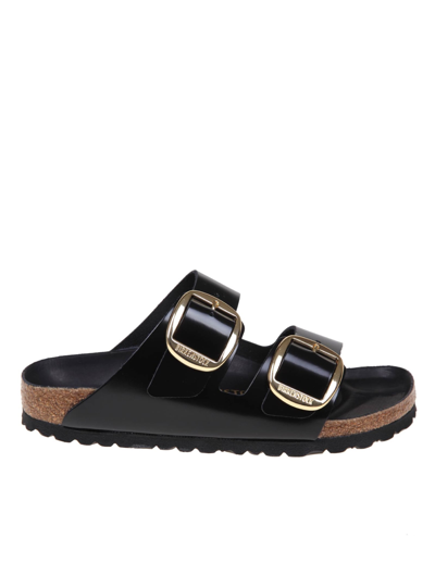 BIRKENSTOCK ARIZONA BIG NATURAL LEA SANDAL BLACK COLOR