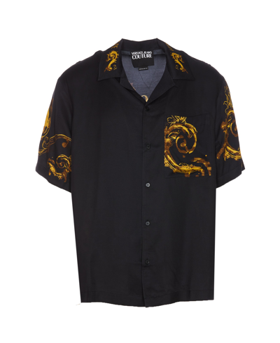 Versace Jeans Couture Watercolour Couture Shirt In Black