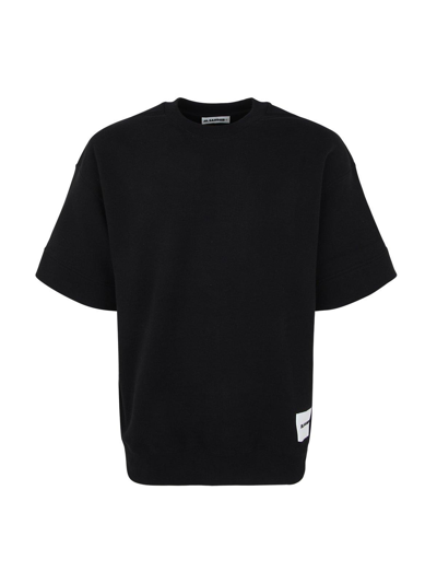 Jil Sander Patch-detail Cotton T-shirt In Black