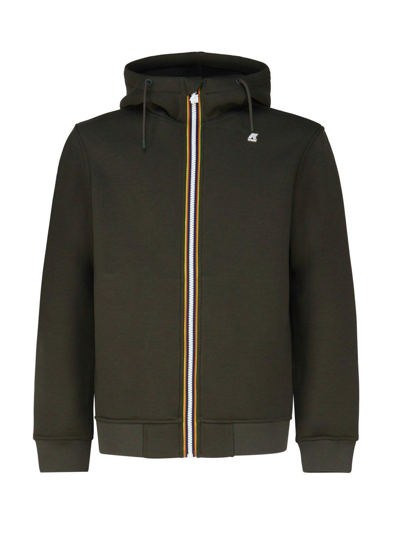 K-way Rainer Spacer Sweatshirt In Verde Militare