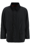 Barbour Ashby Waxed Jacket In Nero