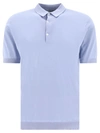 John Smedley Adrian Polo Shirts Light Blue In Blue