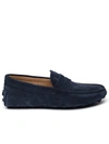 TOD'S TOD'S MAN TOD'S BLUE SUEDE BUBBLE LOAFERS