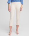 CHICO'S JULIET STRAIGHT CROPPED PANTS IN IVORY SIZE 6 | CHICO'S