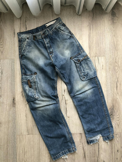 Pre-owned Vintage Denim Cargo Pants Y2k Jeans
