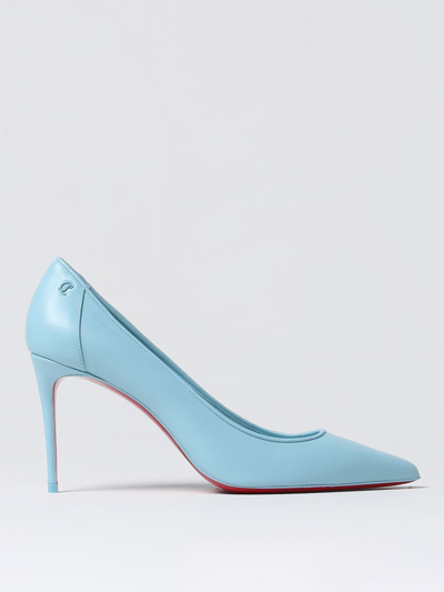 Christian Louboutin Sporty Kate皮革高跟鞋 In Sky Blue