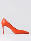 Christian Louboutin Sporty Kate Napa Red Sole Pumps In Tangerine