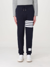 Thom Browne Pantalone Jogging Con Stampa 4bar Stripe In Blue