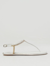 René Caovilla Diana Ivory Sandal With Gold And Silver Crystals 10 In Champagne