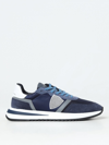Philippe Model Panelled Crest-motif Sneakers In Blue