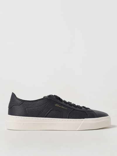 スニーカー SANTONI Tumbled leather Double Buckle trainer Santoni Tumbled Leather Double Buckle Trainer for Men | Lyst