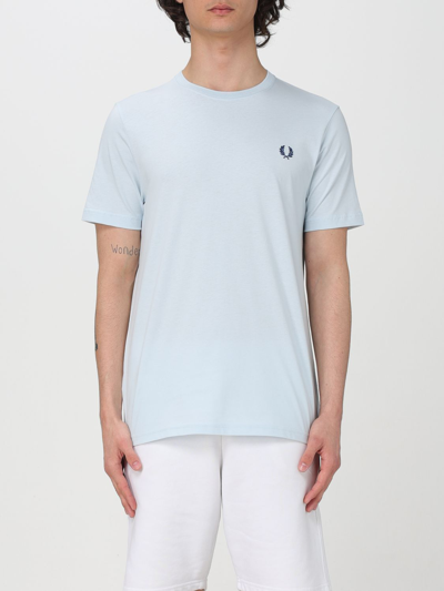 Fred Perry T恤  男士 颜色 天蓝色 In Sky Blue