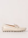 Tod's Leather Kate Gommino Bubble Loafers In White