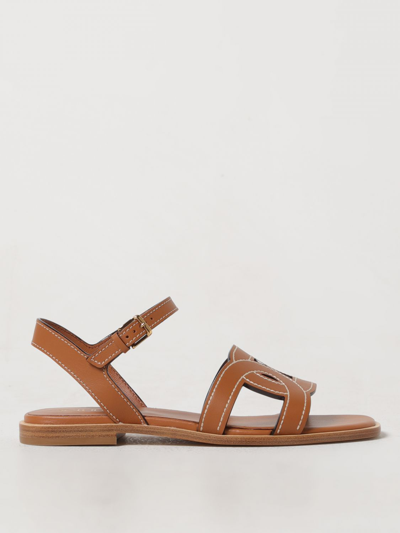 Tod's Flat Sandals  Woman Color Brown