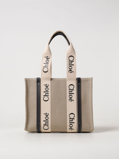 Chloé Tote Bags  Woman Color Beige In Beige