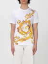 Versace Jeans Couture Barocco-print Cotton T-shirt In White