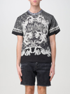 Versace Jeans Couture Graphic Animal Print Crew Neck T-shirt In Black
