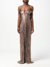 Maria Lucia Hohan Tia Draped Off-shoulder Corset Gown In Brown