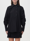 Patou Batwing-sleeve Poplin Shirt In Black