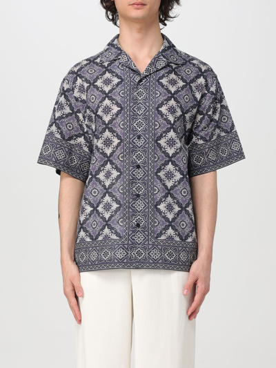 Etro Floral Bowling Shirt In Blue