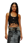 DIESEL TULLE TANK TOP WITH DESTROYED JERSEY