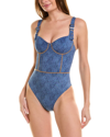 WEWOREWHAT WEWOREWHAT BUCKLE STRAP CORSET ONE-PIECE