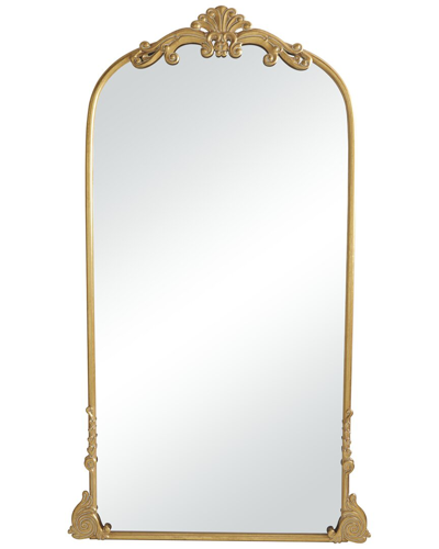 Peyton Lane Scroll Gold Metal Tall Ornate Arched Baroque Floor Mirror