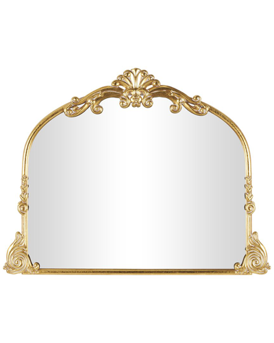 Peyton Lane Gold Metal Ornate Arched Baroque Wall Mirror