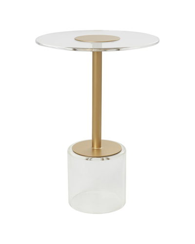 Peyton Lane Acrylic Accent Table With Elevated Base & Stand In Clear