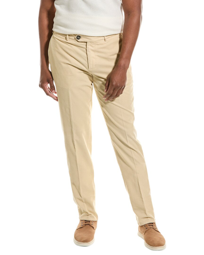 Brunello Cucinelli Italian Fit Cotton Gabardine Trousers In Multi