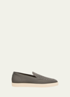 Giorgio Armani Men's Divo Knit Slip-on Sneakers In Green