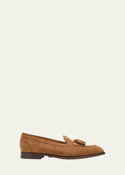 Polo Ralph Lauren Men's Luther Suede Tassel Loafers In Teak