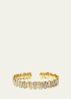 Suzanne Kalan 18k Yellow Gold Classic Diamond Half Pave Cuff Bracelet In 18k Yg Half Pave