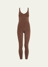 Tracy Anderson Seamless Scoop-neck Active Jumpsuit In Coco Mocha